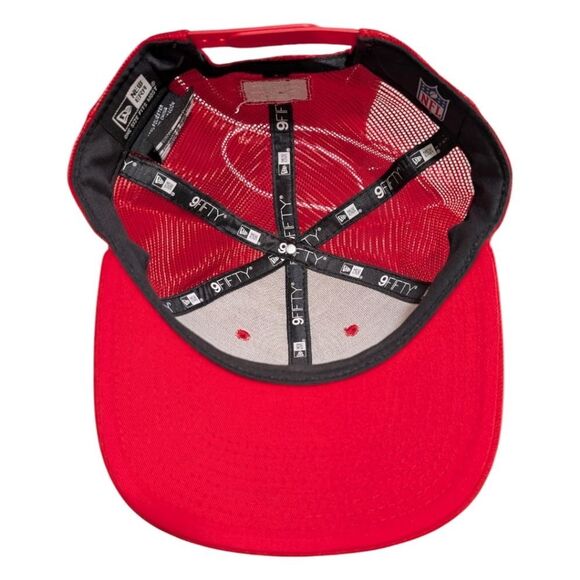 New Era San Francisco 49ers Scarlet Shanahan Square Trucker 9FIFTY Snapback Hat - Picture 5 of 9